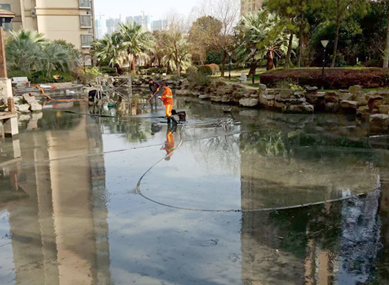 溧水景观池淤泥清理